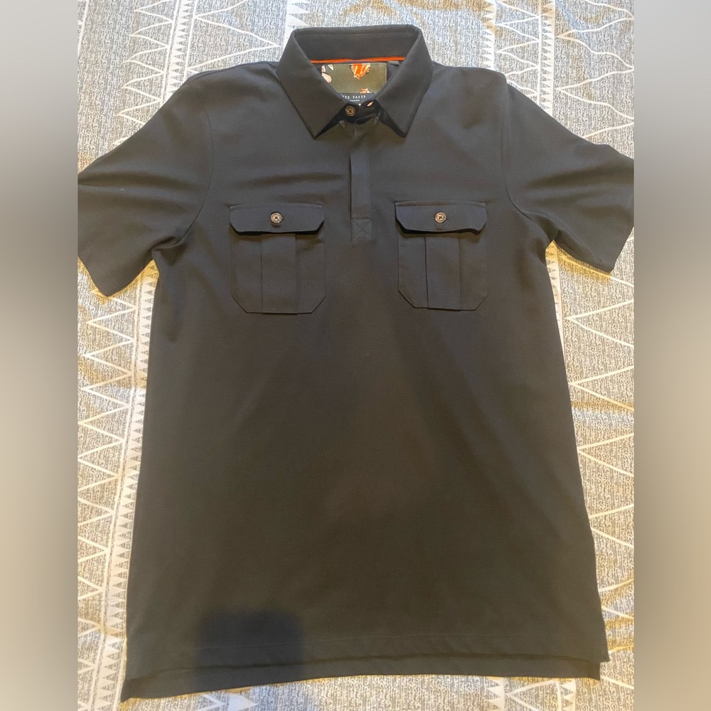 NWT Ted Baker short sleeve black polo size 3